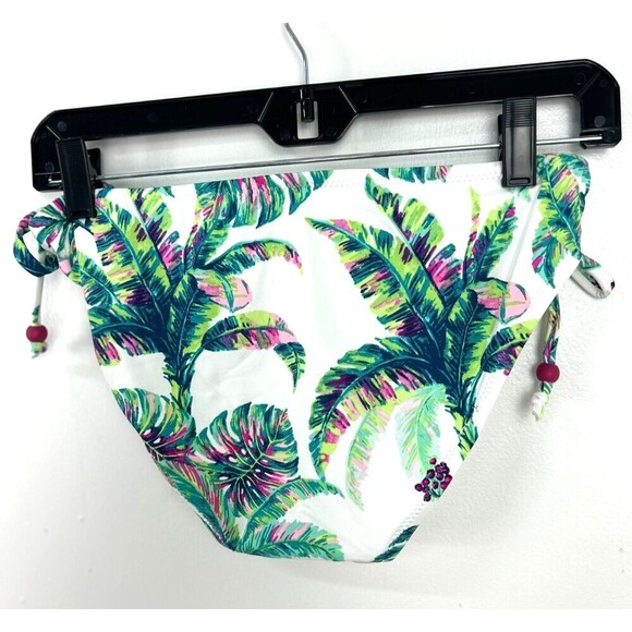New Jessica Simpson Women Sz M Bikini Bottom Hipster Multicolor Floral Side Tie - Picture 6 of 8